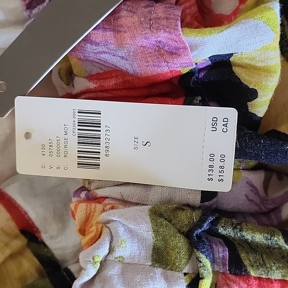 NWT Anthropologie x Yukiko Noritake floral one sleeve mini shift dress small - Picture 10 of 10